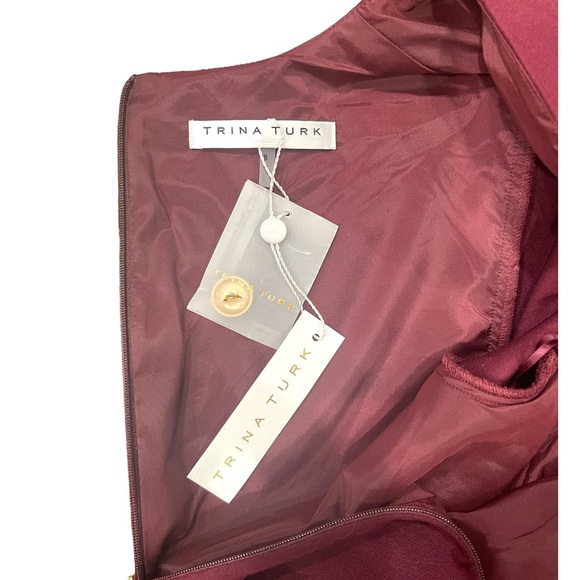 Trina Turk Shiraz burgundy dress NWT - Picture 4 of 8